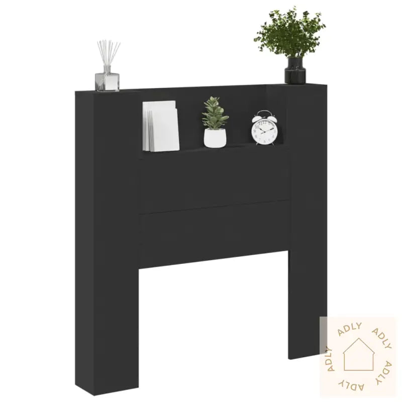 Hodegavl Skap Med Led Svart 100X16,5X103,5 Cm