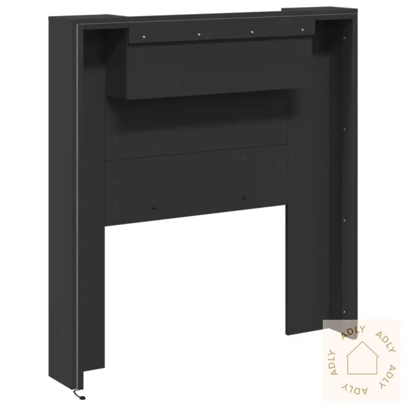 Hodegavl Skap Med Led Svart 100X16,5X103,5 Cm