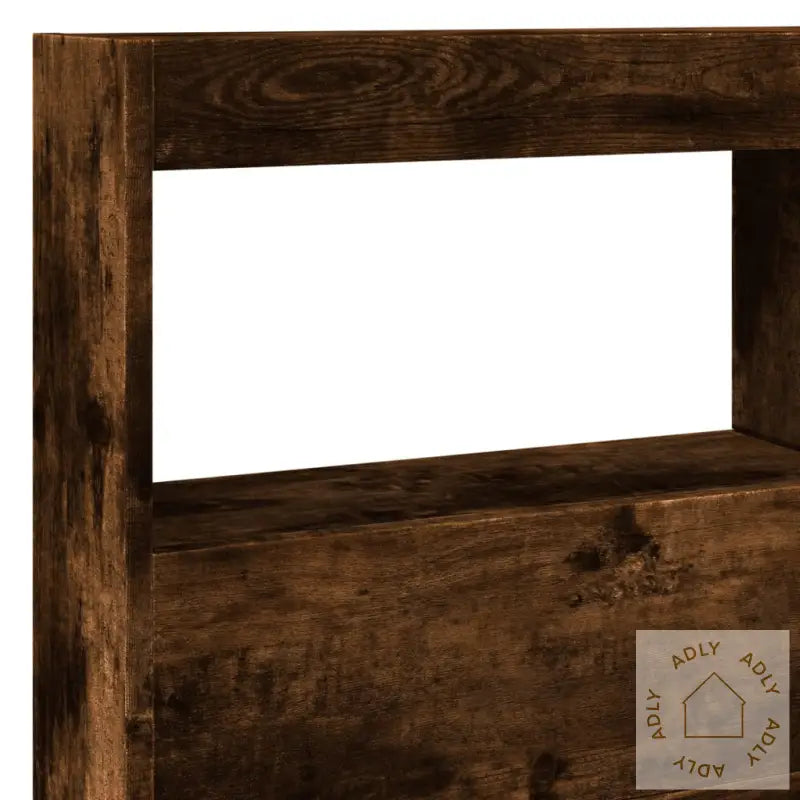 Hodegavl Skap Med Led Røkt Eik 140X17X102 Cm