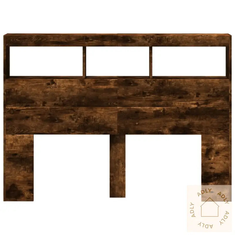 Hodegavl Skap Med Led Røkt Eik 140X17X102 Cm