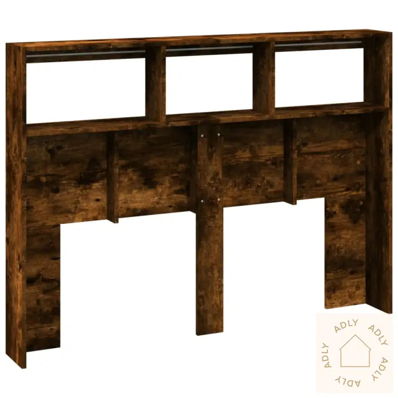 Hodegavl Skap Med Led Røkt Eik 140X17X102 Cm