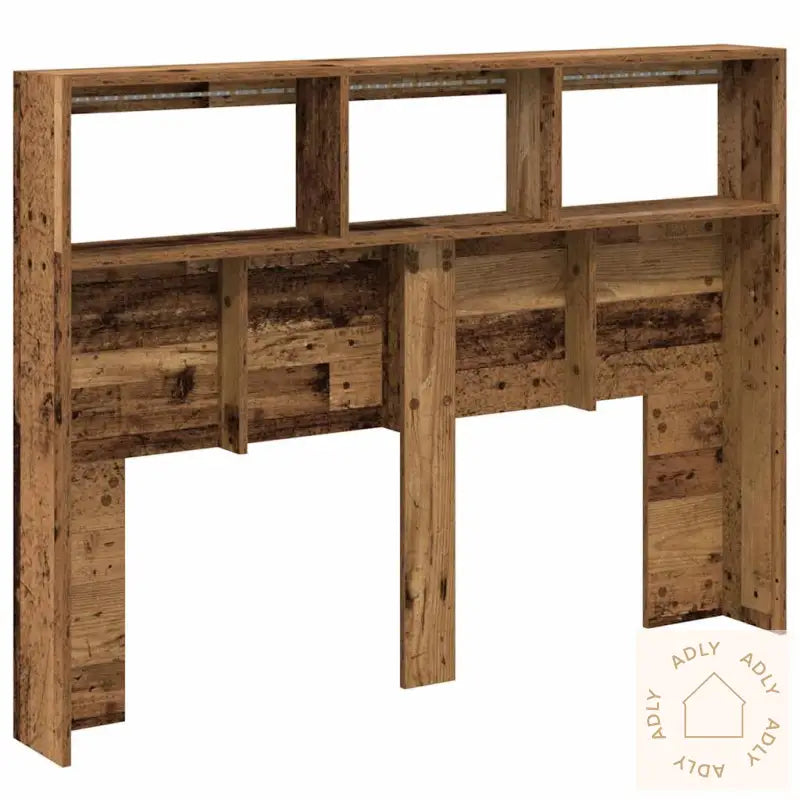 Hodegavl Skap Med Led Gammelt Tre 140X17X102 Cm