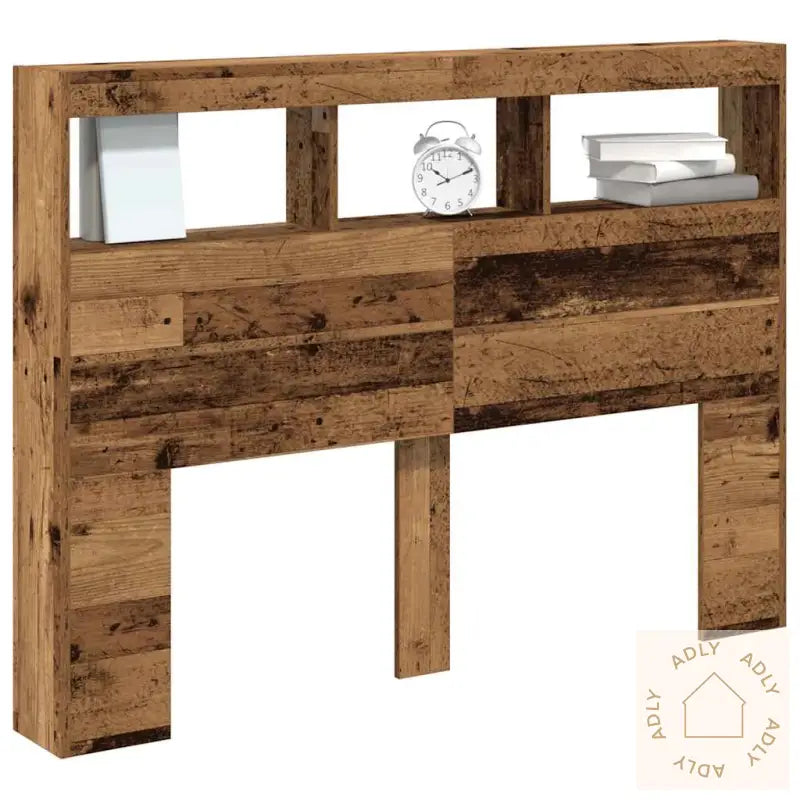 Hodegavl Skap Med Led Gammelt Tre 140X17X102 Cm