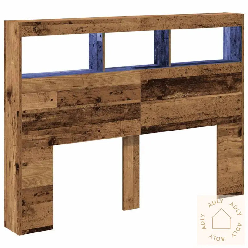 Hodegavl Skap Med Led Gammelt Tre 140X17X102 Cm