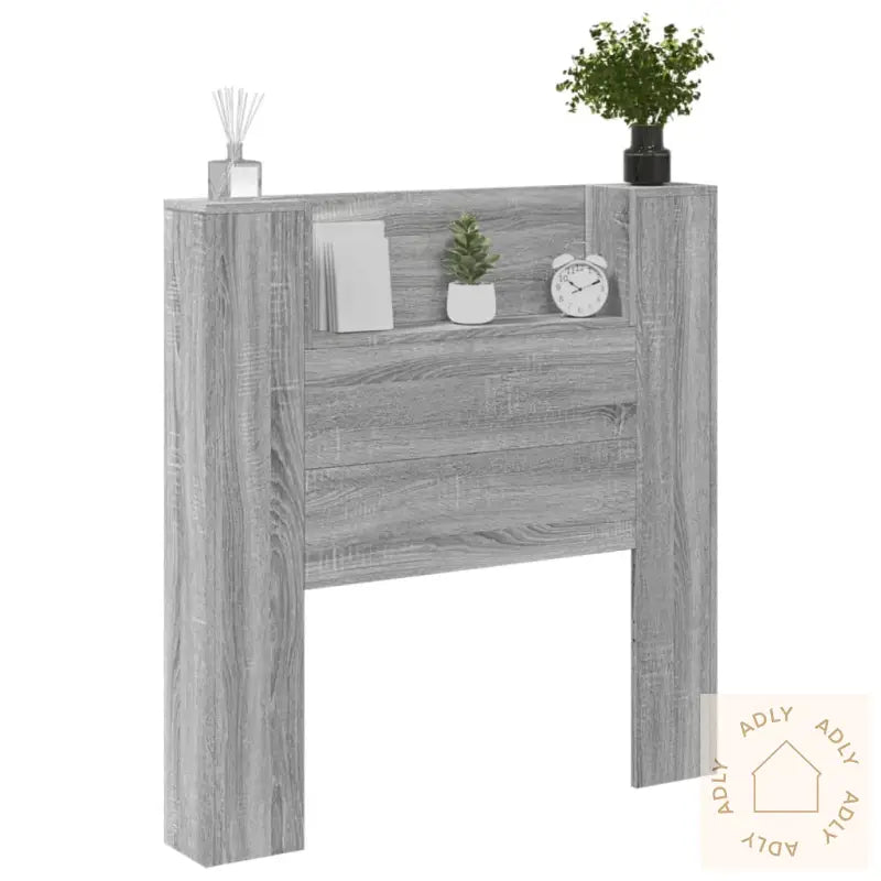 Hodegavl Skap Med Led Grå Sonoma 100X16,5X103,5 Cm