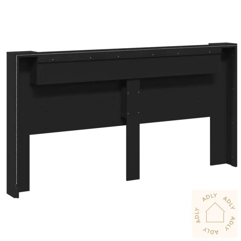 Hodegavl Skap Med Led Svart 200X16,5X103,5 Cm