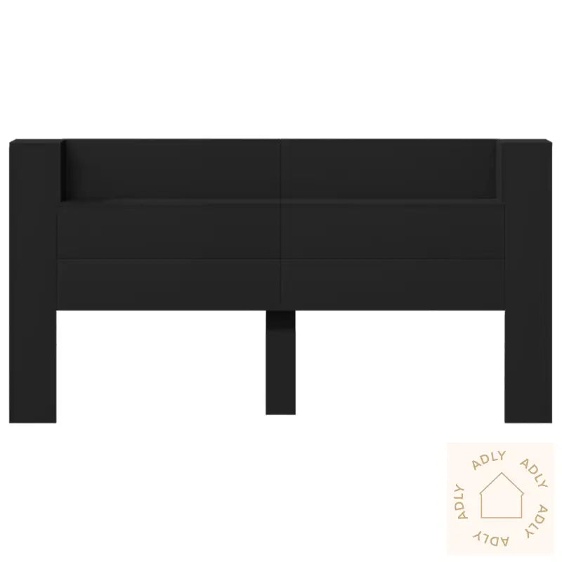 Hodegavl Skap Med Led Svart 200X16,5X103,5 Cm