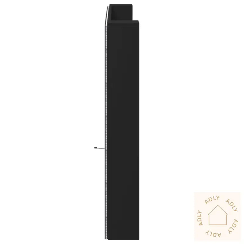 Hodegavl Skap Med Led Svart 200X16,5X103,5 Cm