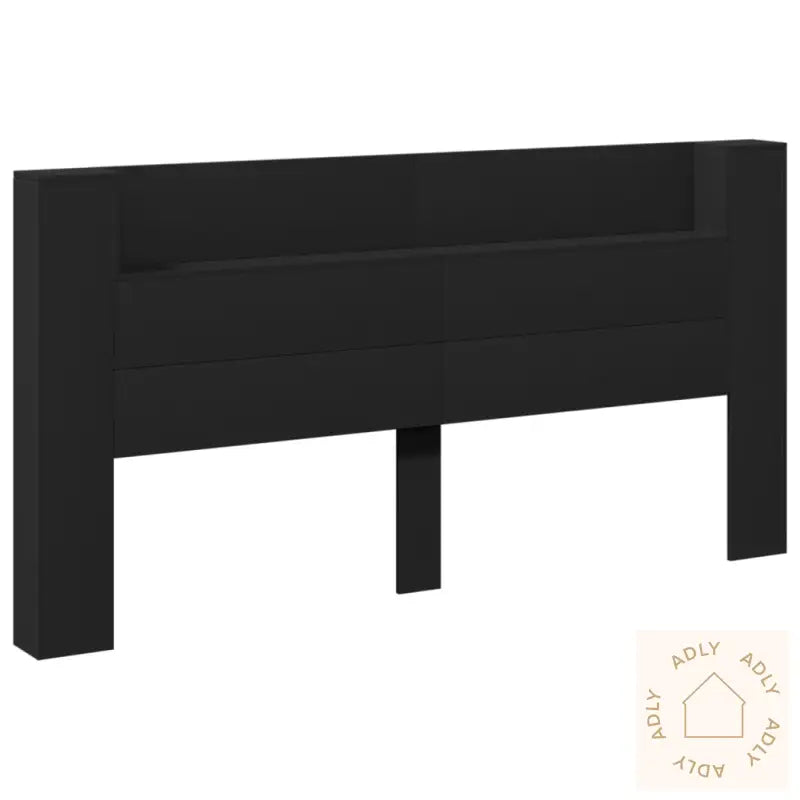 Hodegavl Skap Med Led Svart 200X16,5X103,5 Cm