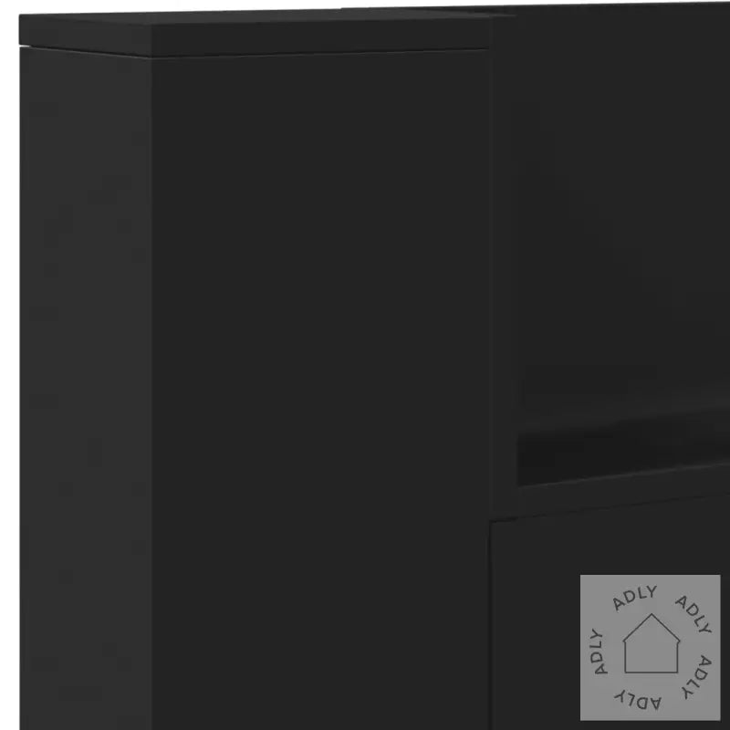 Hodegavl Skap Med Led Svart 200X16,5X103,5 Cm