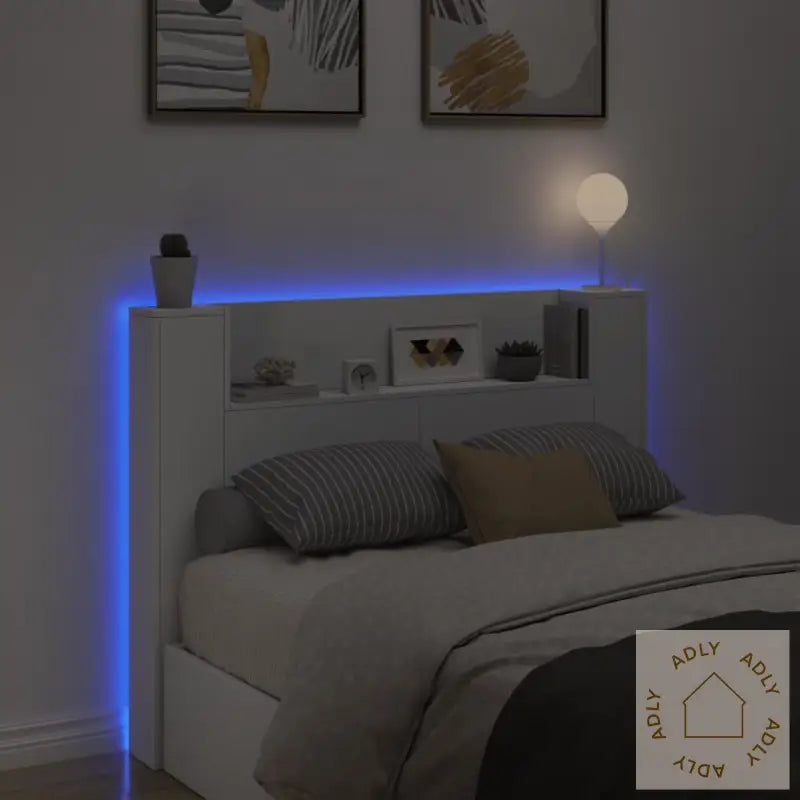 Hodegavl Skap Med Led Hvit 140X16,5X103,5 Cm