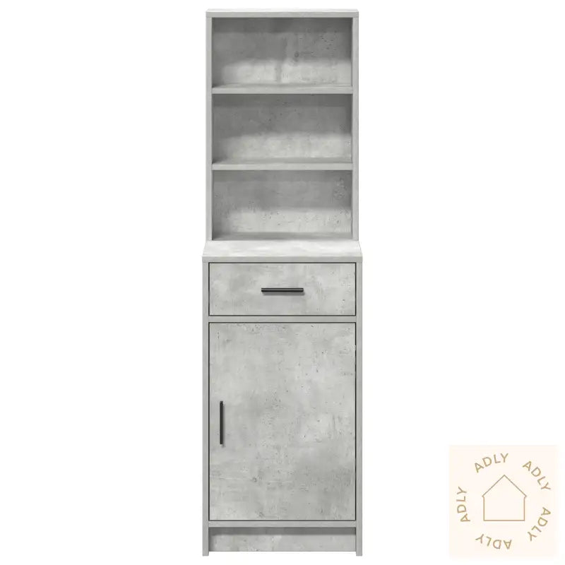 Høyskapskap Betonggrå 40X41X135 Cm Konstruert Tre