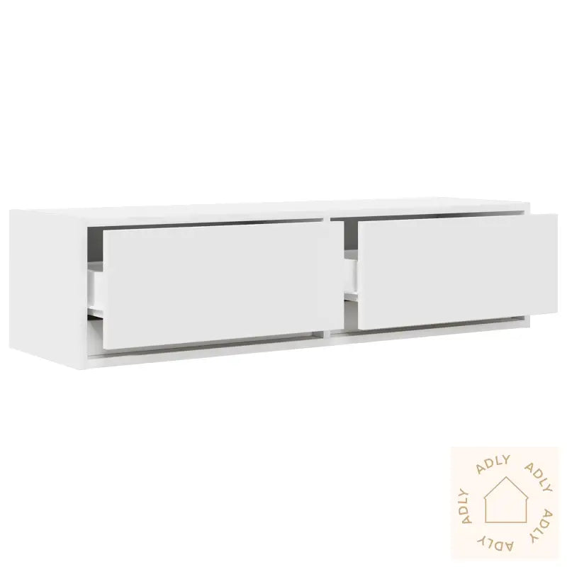 Tv-Skap Hvit 100X31X25,5 Cm Konstruert Tre