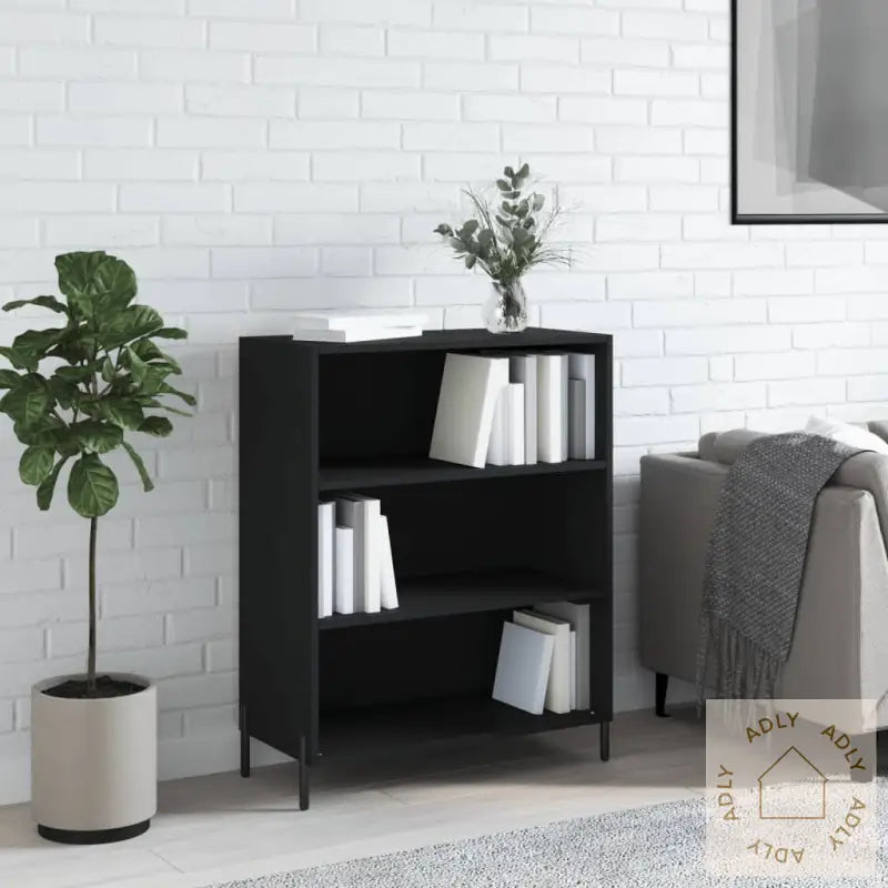 Hylle Svart 69,5X32,5X90 Cm Konstruert Tre
