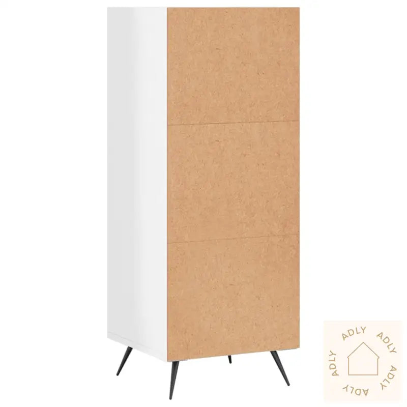 Hylle Høyglans Hvit 34,5X32,5X90 Cm Konstruert Tre