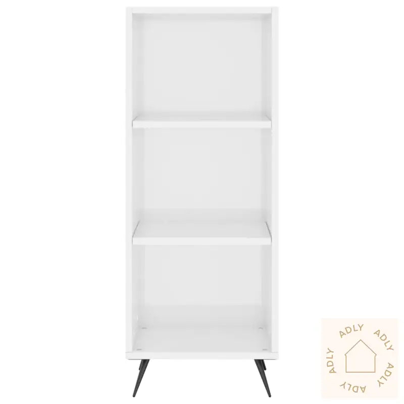 Hylle Høyglans Hvit 34,5X32,5X90 Cm Konstruert Tre