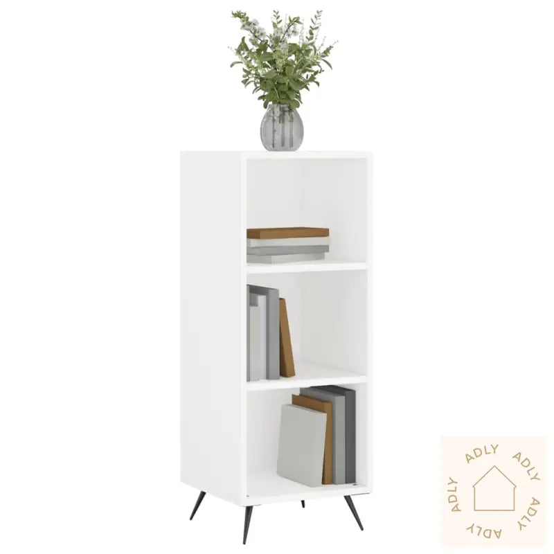 Hylle Hvit 34,5X32,5X90 Cm Konstruert Tre