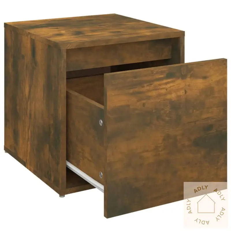 Oppbevaringsskap Røkt Eik 40,5X40X40 Cm Konstruert Tre