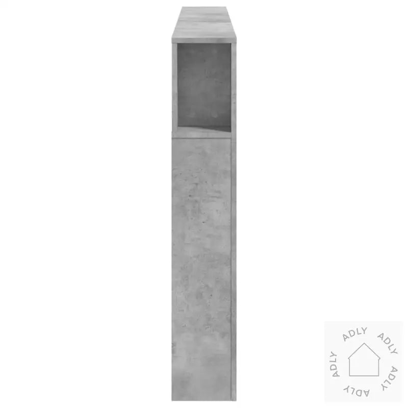 Sengegavl Med Led Betonggrå 200X18,5X103,5 Cm Konstruert Tre