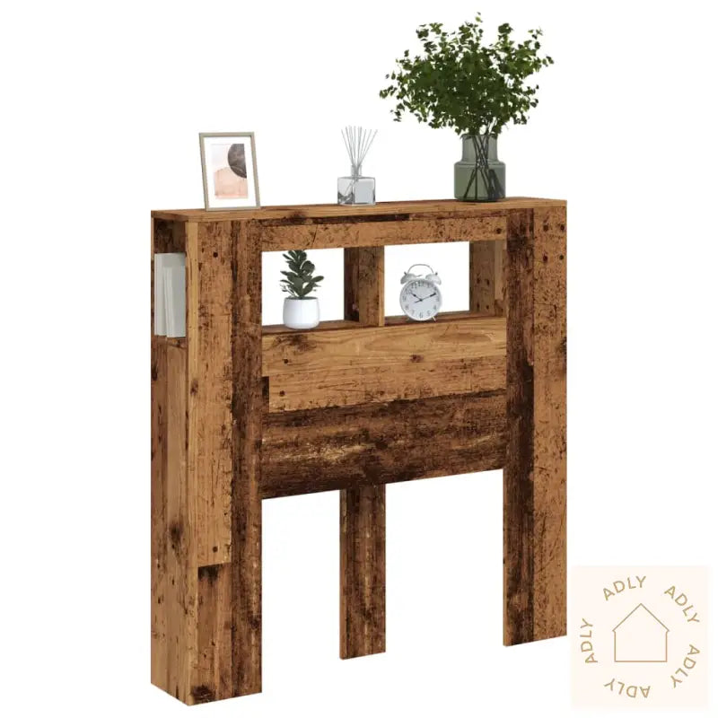 Sengegavl Med Led Gammelt Tre 100X18,5X103,5 Cm Konstruert Tre