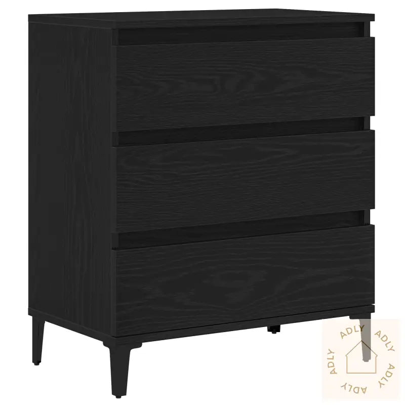 Skap Svart Eik 60X35X70 Cm Konstruert Tre