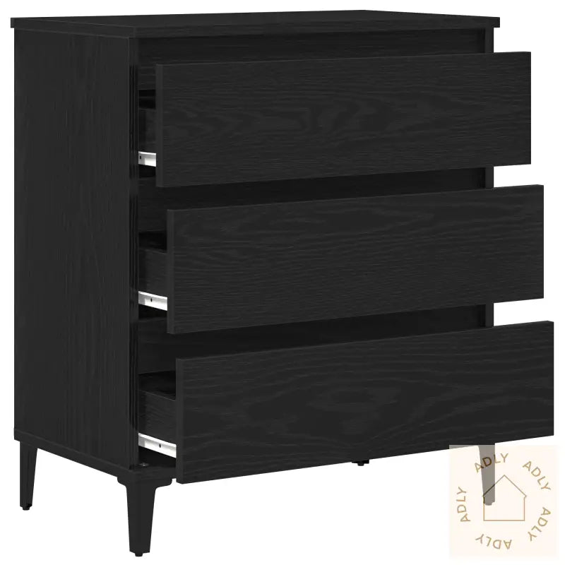 Skap Svart Eik 60X35X70 Cm Konstruert Tre