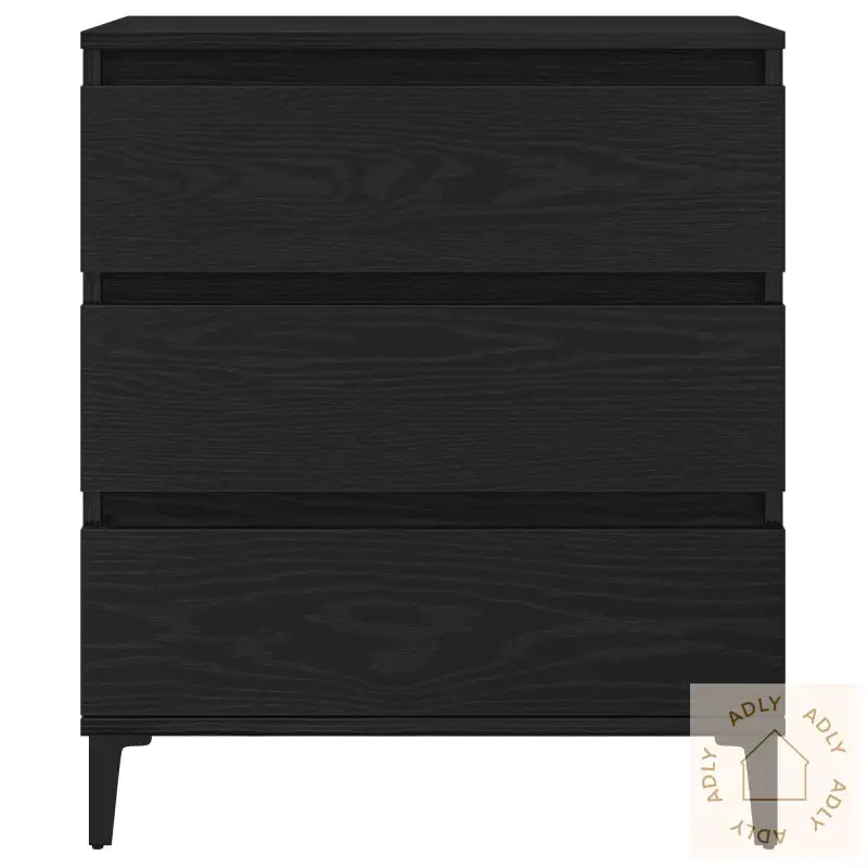 Skap Svart Eik 60X35X70 Cm Konstruert Tre