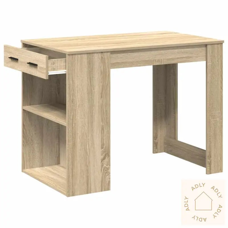 Skrivebord Med Skuff Og Hylle 102X62X77,5 Cm Konstruert Tre