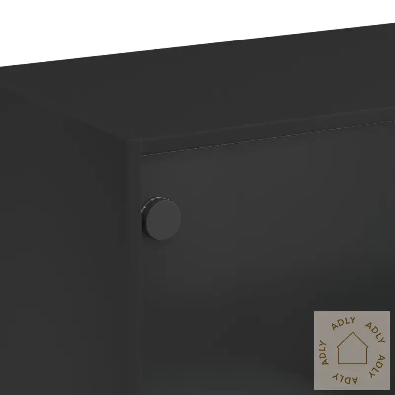Highboard Med Dører Svart 68X37X142 Cm Konstruert Tre