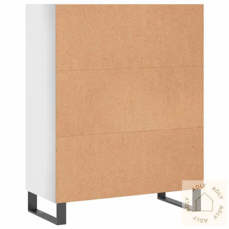 Hylle Høyglans Hvit 69,5X32,5X90 Cm Konstruert Tre