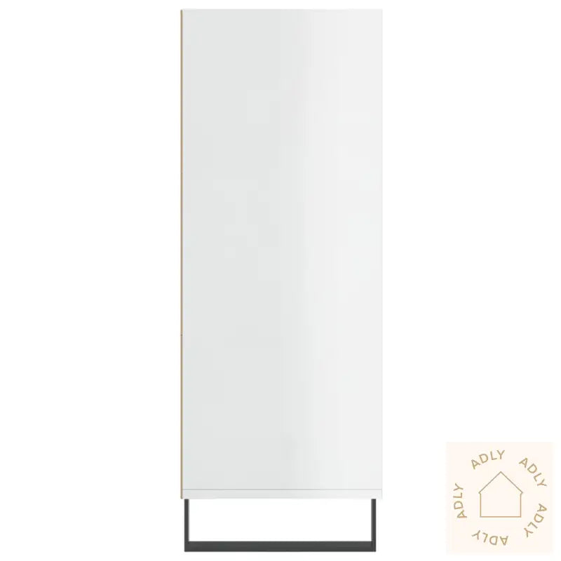 Hylle Høyglans Hvit 69,5X32,5X90 Cm Konstruert Tre