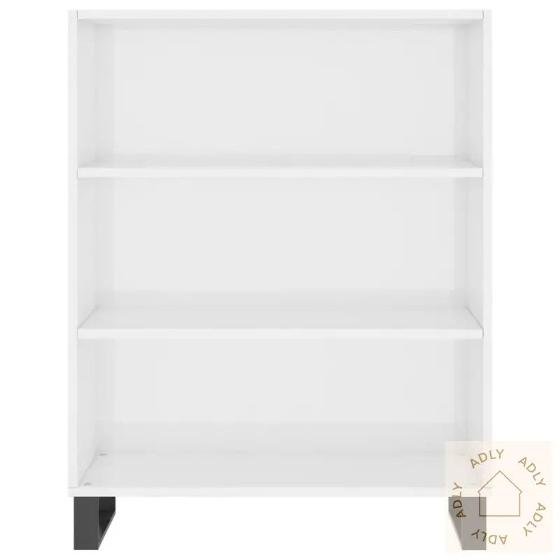 Hylle Høyglans Hvit 69,5X32,5X90 Cm Konstruert Tre
