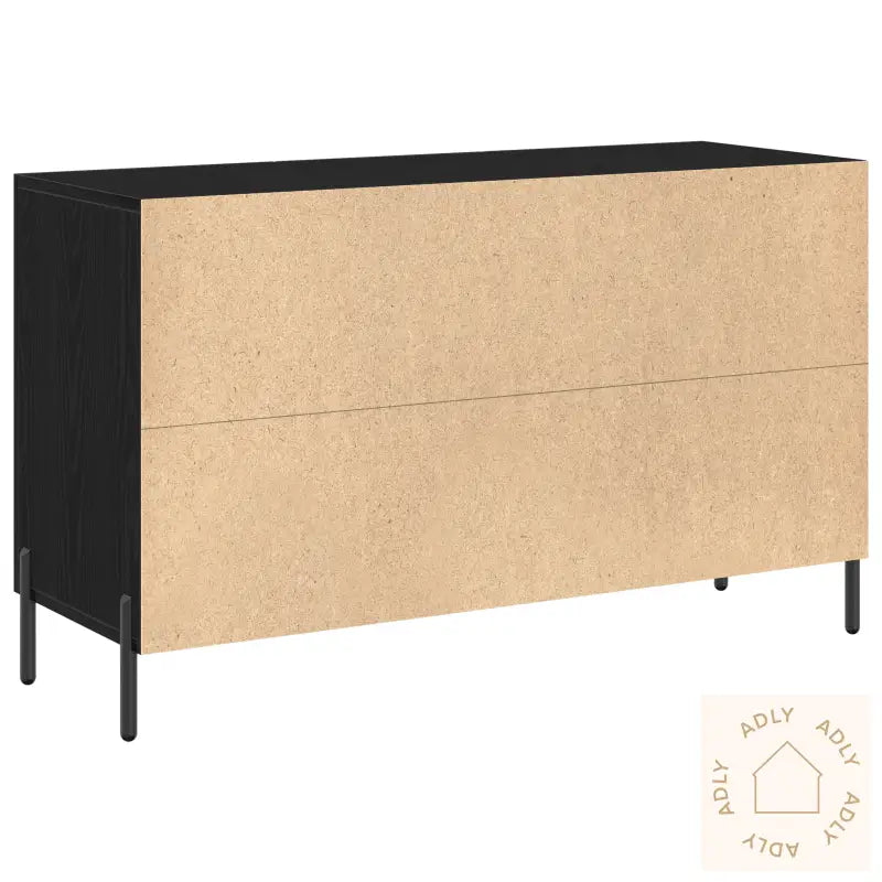 Sideboard Svart Eik 100X36X60 Cm Konstruert Tre