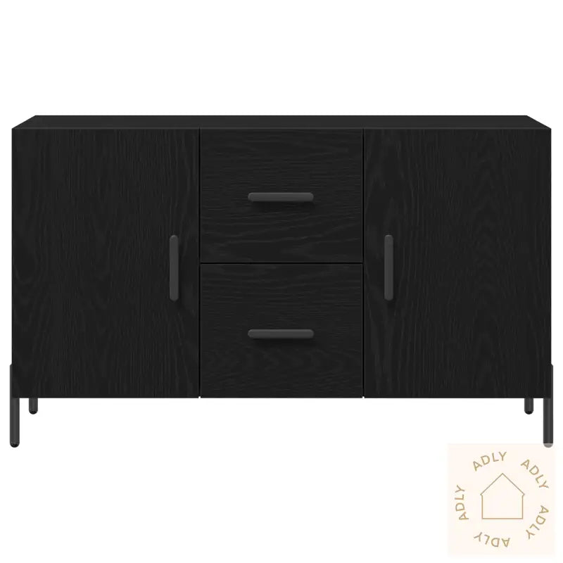 Sideboard Svart Eik 100X36X60 Cm Konstruert Tre