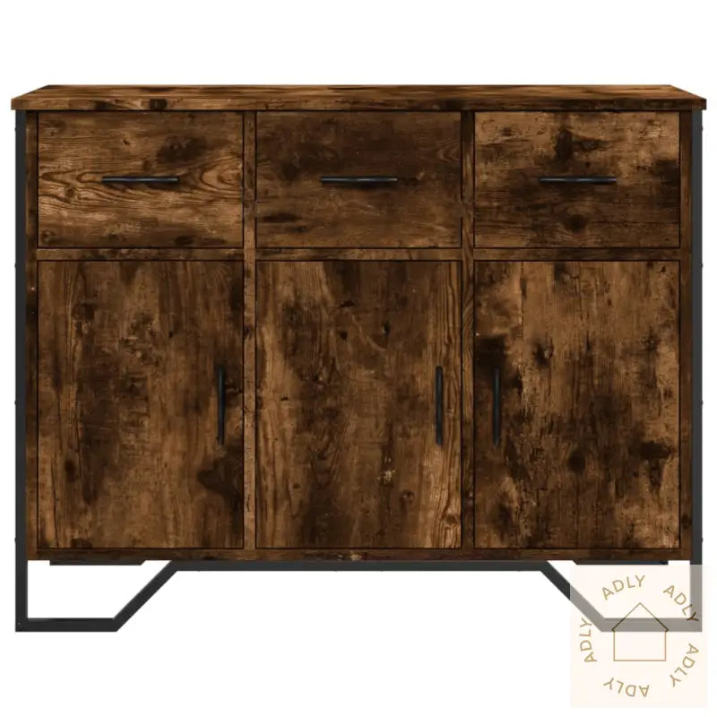Skjenk Røkt Eik 97X32,5X74,5 Cm Konstruert Tre