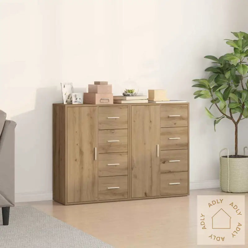 Sideboards 2 Stk Artisan Eik 60X31X84 Cm Konstruert Tre