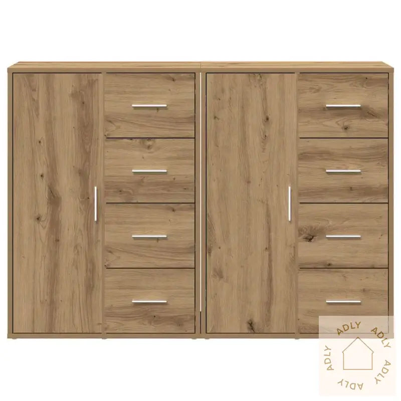 Sideboards 2 Stk Artisan Eik 60X31X84 Cm Konstruert Tre