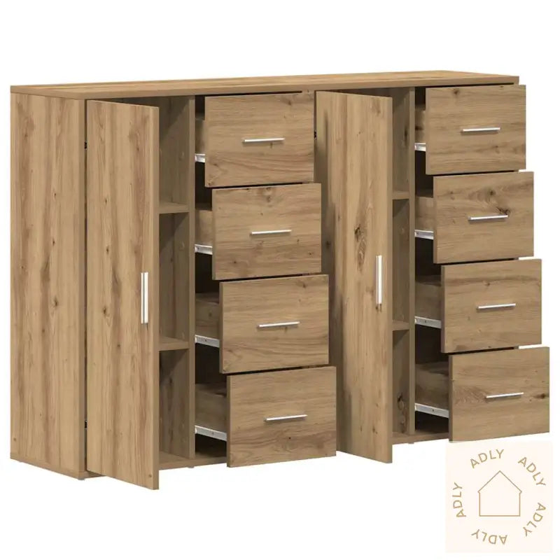 Sideboards 2 Stk Artisan Eik 60X31X84 Cm Konstruert Tre