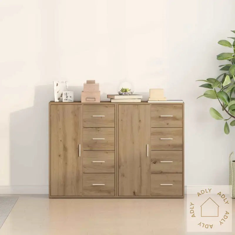 Sideboards 2 Stk Artisan Eik 60X31X84 Cm Konstruert Tre