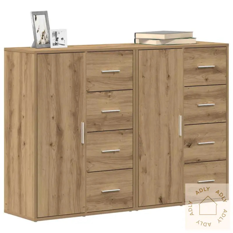 Sideboards 2 Stk Artisan Eik 60X31X84 Cm Konstruert Tre