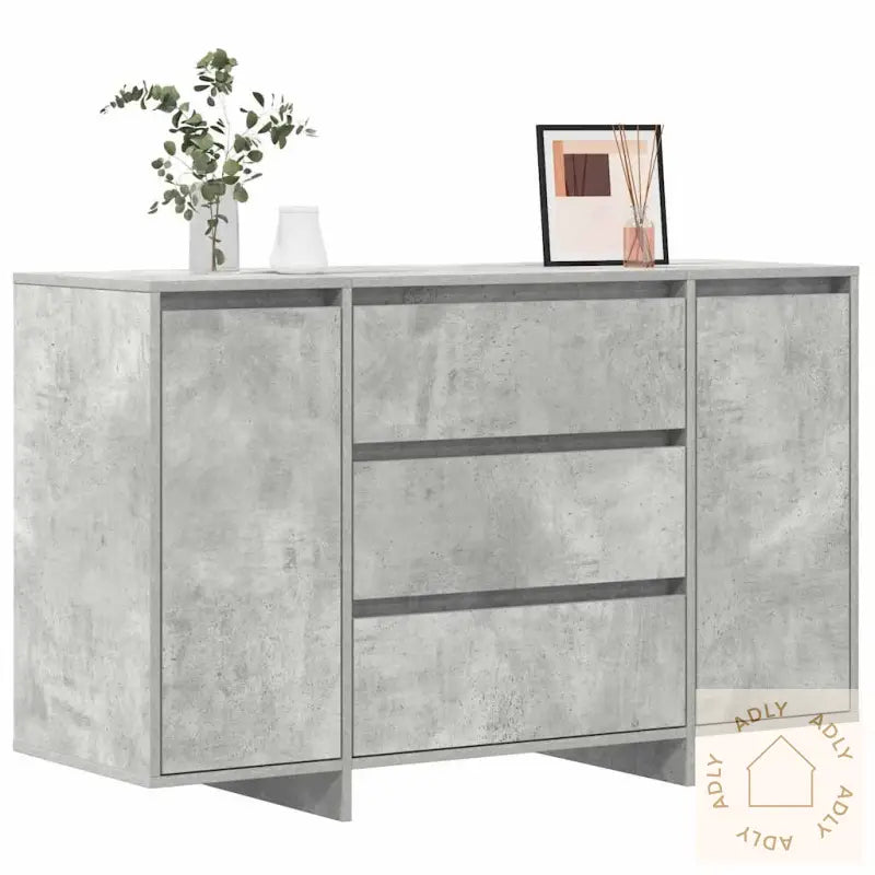 Sideboard Betonggrå 120X41X75 Cm Konstruert Tre