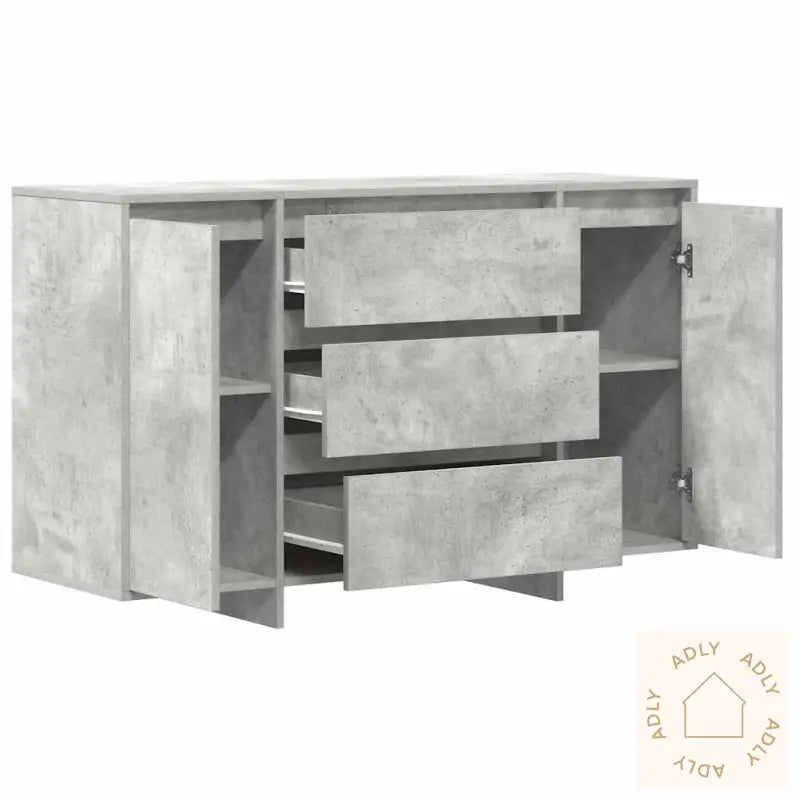 Sideboard Betonggrå 120X41X75 Cm Konstruert Tre