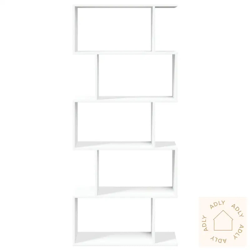 Romdeler Bokhylle 5 Etasjer Hvit 70X24X161 Cm Konstruert Tre