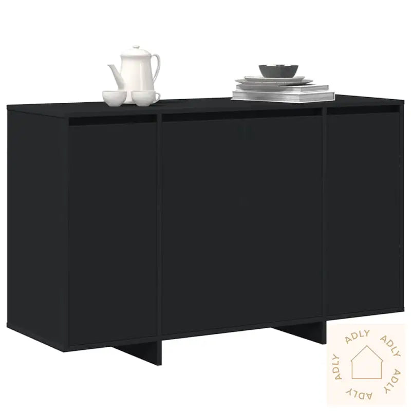 Svart Serviesskap Svart Konstruert Tre 120 X 41 X 75 Cm