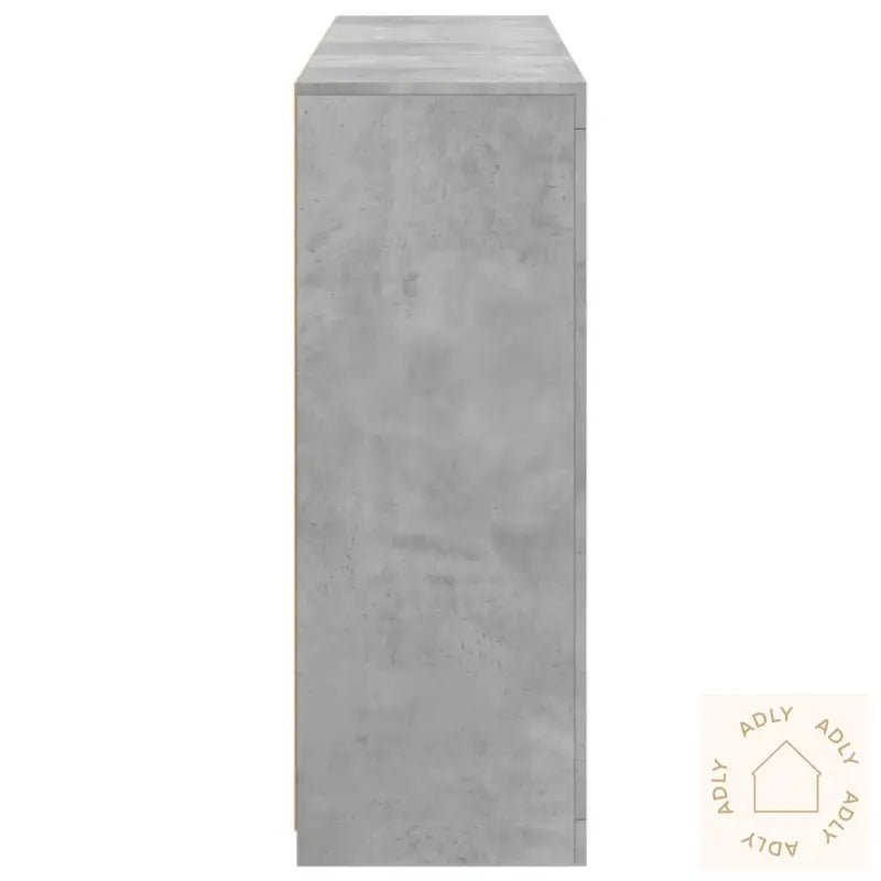 Skjenker Med Led-Lys 3 Stk Betonggrå Konstruert Tre