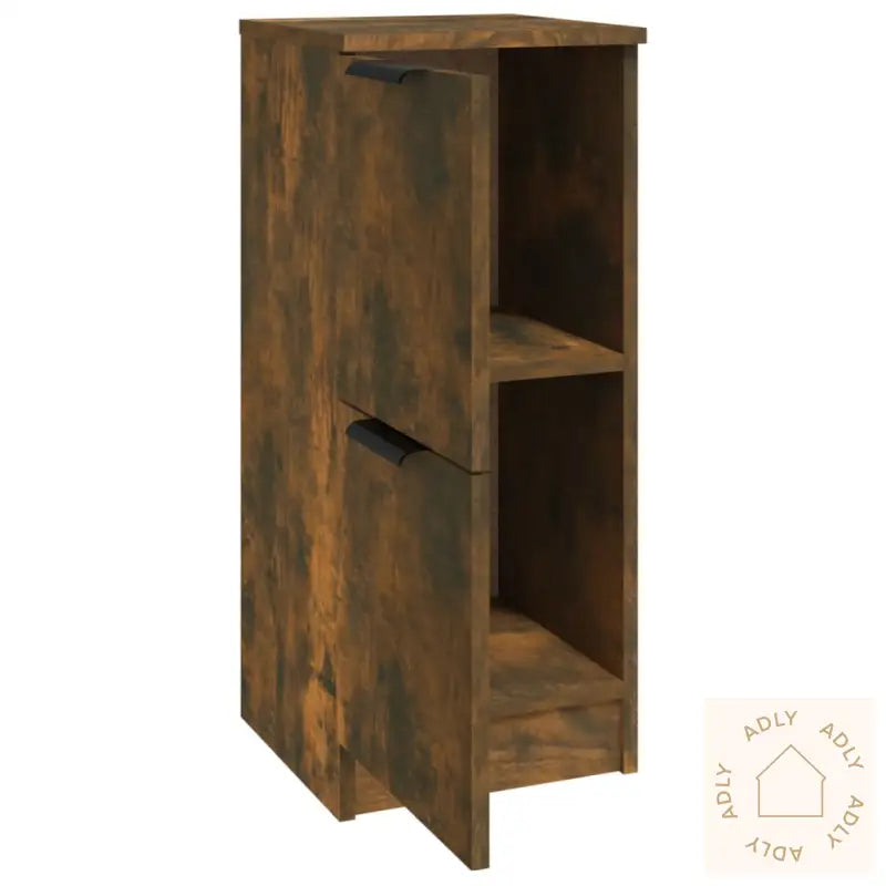 Skjenker 2 Stk Røkt Eik 30X30X70 Cm Konstruert Tre