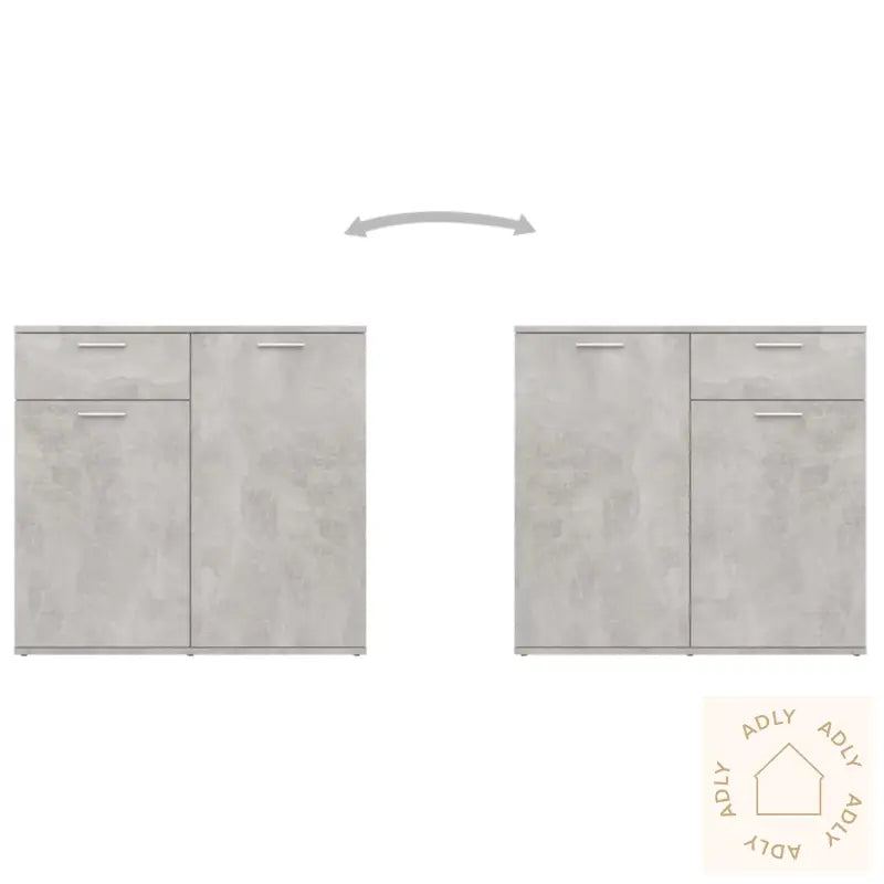 Skjenk Betonggrå 160X36X75 Cm Konstruert Tre