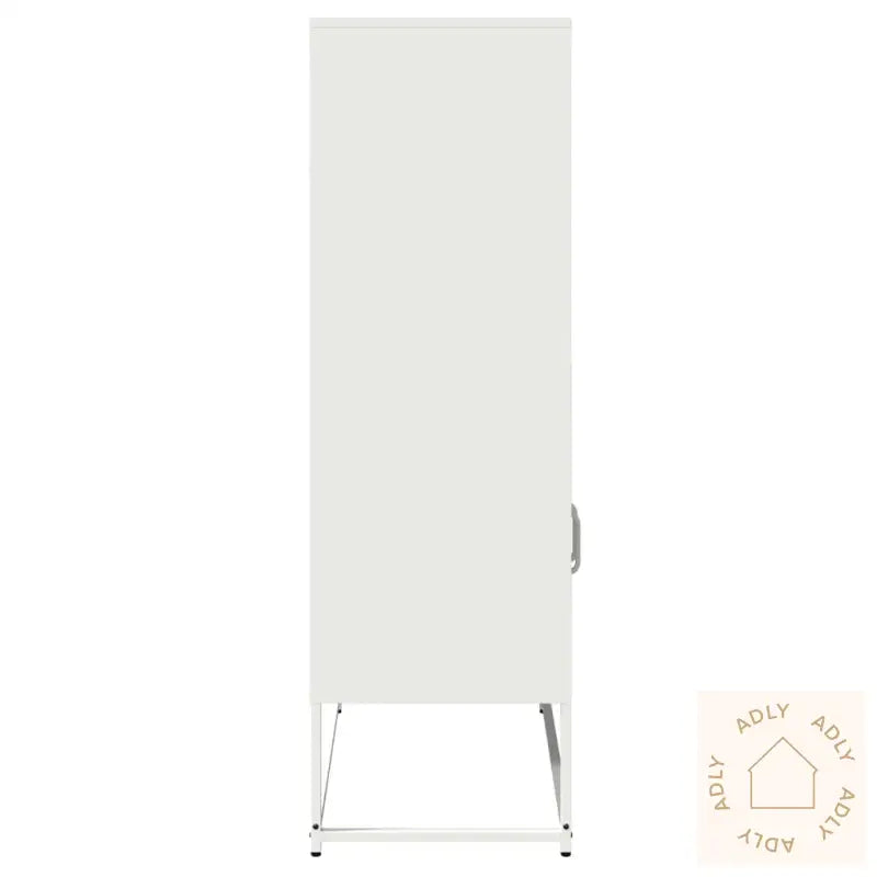 Highboard Hvit 68X39X123 Cm Stål