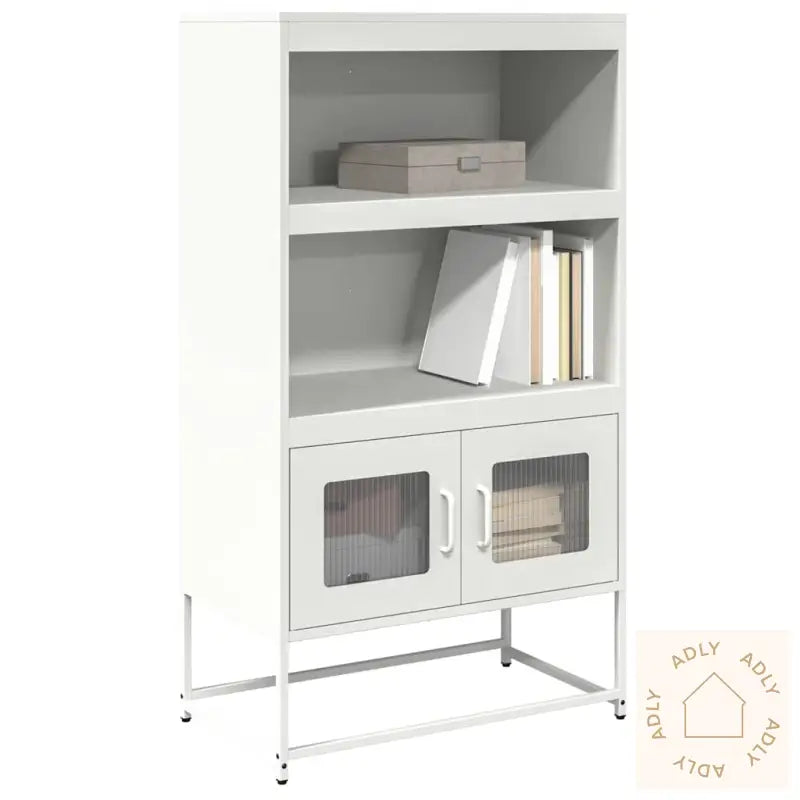 Highboard Hvit 68X39X123 Cm Stål
