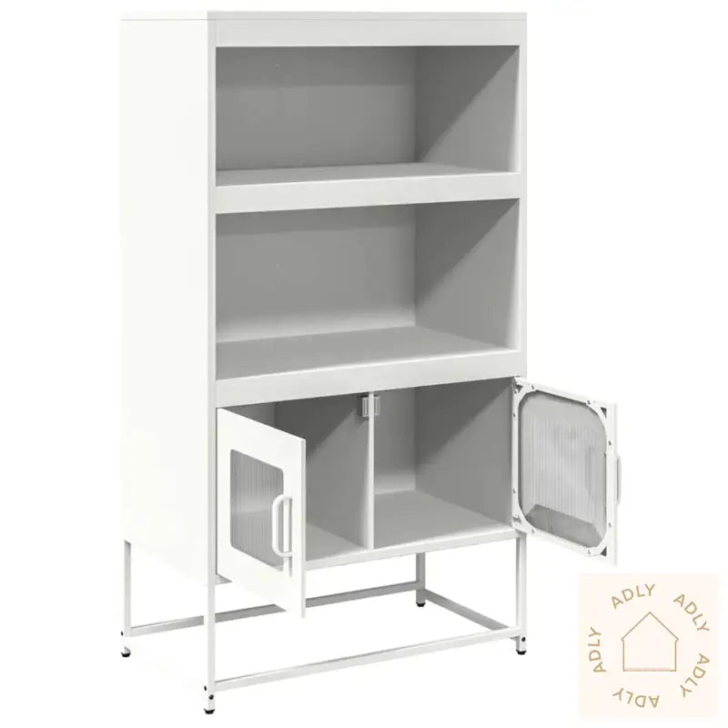 Highboard Hvit 68X39X123 Cm Stål